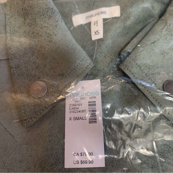 Maurices Faux Suede Moto Jacket XS Brand new - Picture 5 of 8